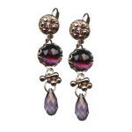 Mariana Earrings Gorgeous Amethyst & Chocolate Brown Austrian Crystals Bohemian Rhapsody Songbook Coll. - Image 3