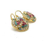 Mariana Earrings Margarita Cocktail Hour Coll. Luxurious White Opal, Rose, Aquamarine & Topaz Austrian Crystals - Image 3