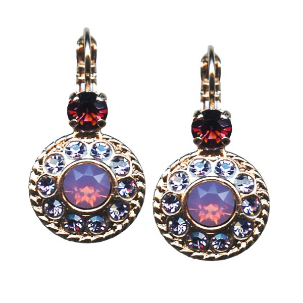 Mariana Earrings Alluring Amethyst, Cyclamen Opal & Burgundy Austrian Crystals My Treasures Coll.