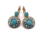 Earrings By Mariana Woman Glitzy AB and Turquoise Swarovski Crystals - Image 2
