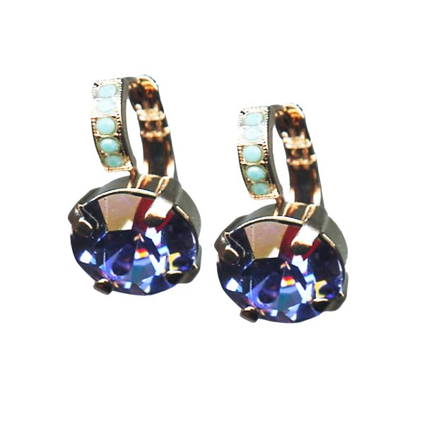 Mariana Earrings Charming Tanzanite & Turquoise Austrian Crystals My Treasures Coll.