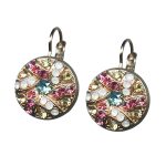 Mariana Earrings Precious Rose, Aquamarine, White Opal & Golden Shadow Austrian Crystals Margarita Cocktail Hour Coll. - Image 3