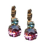 Mariana Earrings Precious Rose & Aquamarine Austrian Crystals Margarita Cocktail Hour Coll. - Image 2