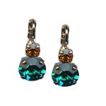 Mariana Earrings Adorable Blue Zircon & Topaz Austrian Crystals Selene Odyssey Coll. - Image 2