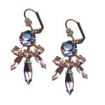 Mariana Earrings Gorgeous Tanzanite, Lt Amethyst & Lt Rose Austrian Crystals My Treasures Coll. - Image 3