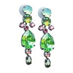 Mariana Earrings Chandelier Pacific Opal, Period Green & Rose Austrian Crystals Golden Tulips Gypsy Soul Coll. - Image 2