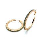 Mariana Earrings Hoop Beaded Pacific Opal Austrian Crystals My Treasures Coll. - Image 3