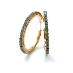 Mariana Earrings Hoop Beaded Pacific Opal Austrian Crystals My Treasures Coll. - Image 2