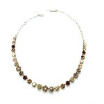 Necklace By Mariana Woman Stunning Peach and Smoked Topaz Swarovski Crystals