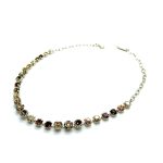 Necklace By Mariana Woman Stunning Peach and Smoked Topaz Swarovski Crystals - Image 2