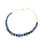 Necklace By Mariana Sleepy Time Tea Time Coll. Floral Montana Blue Austrian Crystals - Image 3