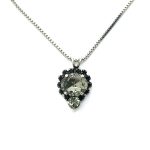 Mariana Necklace Pendant Elegant Black Diamond  & Jet Black Austrian Crystals My Treasures Coll.
