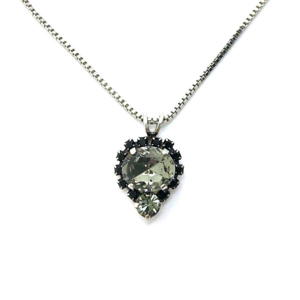 Mariana Necklace Pendant Elegant Black Diamond  & Jet Black Austrian Crystals My Treasures Coll.