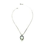 Mariana Necklace Pendant Exquisite White Opal & Jet Black Austrian Crystals My Treasures Coll. - Image 2