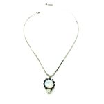 Mariana Necklace Pendant Exquisite White Opal & Jet Black Austrian Crystals My Treasures Coll. - Image 3