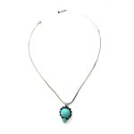 Necklace Pendant By Mariana Woman Beautiful Turquoise and Jet Black Swarovski Crystals - Image 3