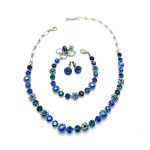 Jewelry Set By Mariana Woman Beautiful Sapphire Necklace, Bracelet and Earrings - Image 3
