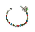 Bracelet By Mariana Woman Sassy Orange and Aqua Swarovski Crystals-SP