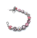 Bracelet By Mariana Woman Adorable Rose and Pink Opal Swarovski Crystals - Image 3