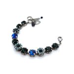 Bracelet By Mariana Woman Glamorous Montana Blue and Sapphire Swarovski Crystals - Image 2