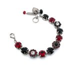 Bracelet By Mariana My Treasures Coll. Siam, Jet Black & Clear Swarovski Crystals - Image 3