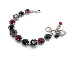 Bracelet By Mariana My Treasures Coll. Siam, Jet Black & Clear Swarovski Crystals - Image 2