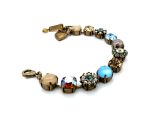 Mariana Bracelet Glamorous Champagne, Amber, Pale Blue, Lt Sapphire & Sand Opal Austrian Crystals Moondrops Cocktail Hour Coll. - Image 3