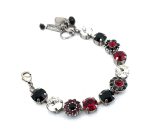 Bracelet By Mariana My Treasures Coll. Alluring Jet Black, Clear & Siam Swarovski Crystals - Image 3