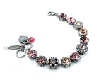 Bracelet By Mariana Woman Fab Rose, Fuchsia and Golden Swarovski Crystals-SP - Image 4
