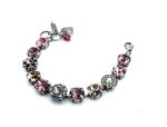 Bracelet By Mariana Woman Fab Rose, Fuchsia and Golden Swarovski Crystals-SP - Image 2