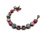 Bracelet By Mariana Woman Elegant Vintage Rose and Fuchsia Swarovski Crystals - Image 3