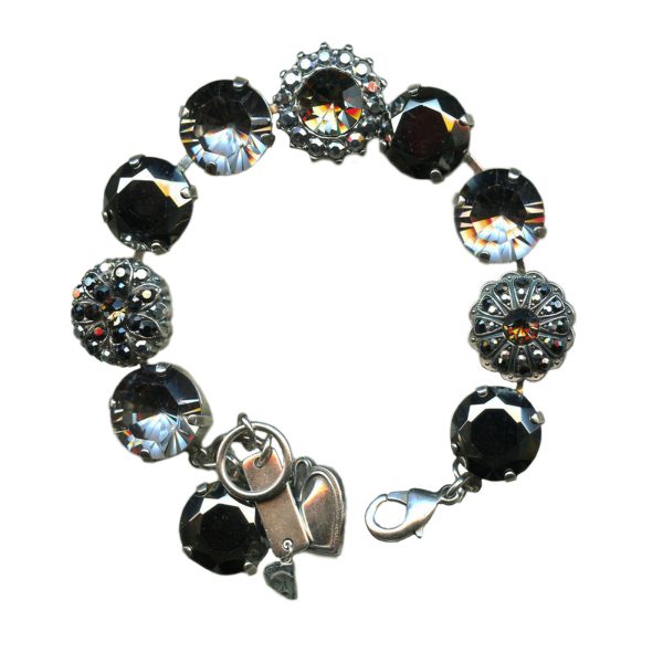 Bracelet By Mariana Woman Soulful Jet and Jet Hematite Swarovski Crystals