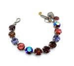 Mariana Bracelet Beautiful Amethyst, Tanzanite, Topaz, AB & Lt Rose Austrian Crystals Faith Inspiration Coll.