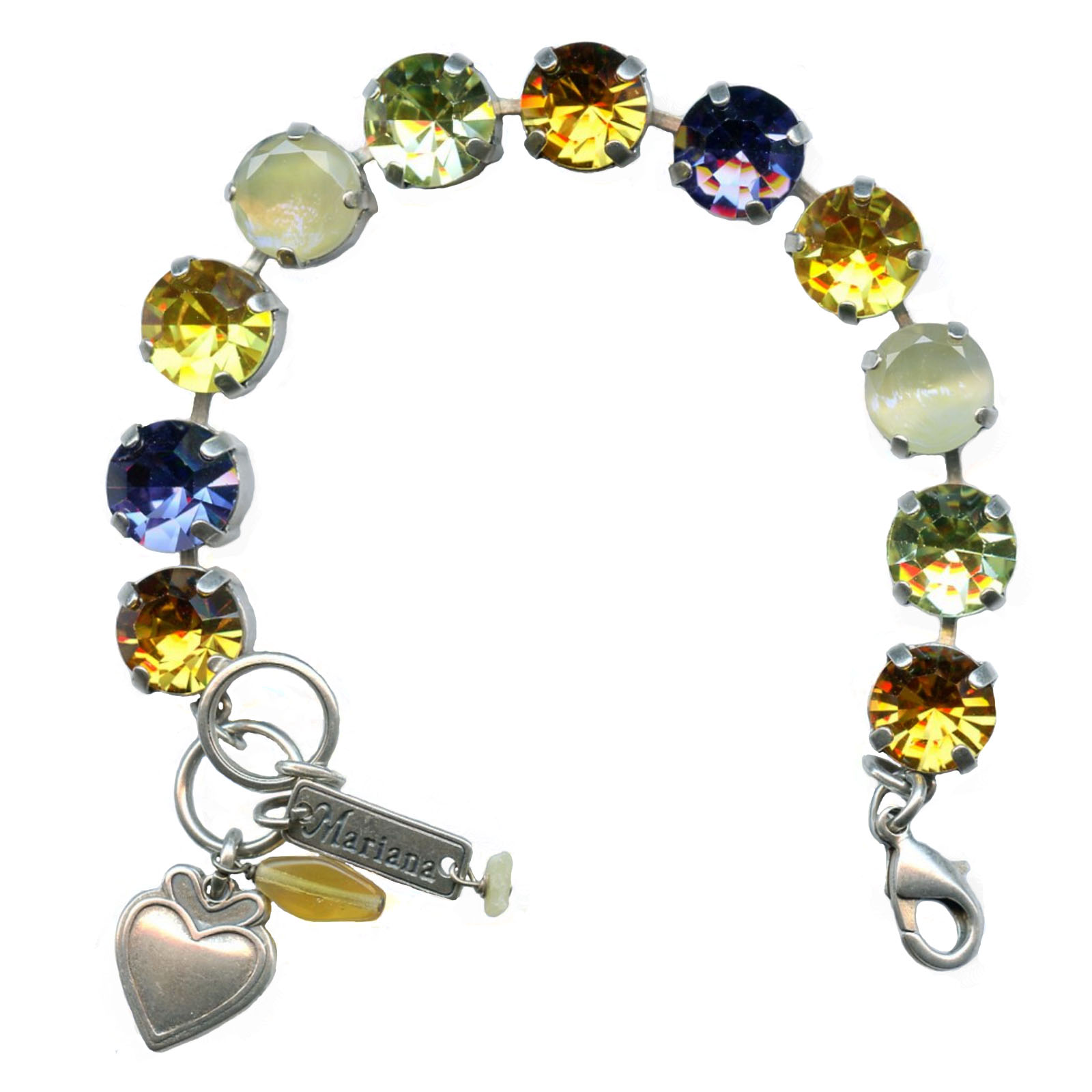 B-4474-1032-SP(1) Mariana Bracelet Adorable Jonquil Yellow, Topaz, Purple & Yellow Opal Austrian Crystals Hope Inspiration Coll. - Image 1