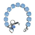 Mariana Bracelet Gorgeous Blue Opal Austrian Crystals My Treasures Coll. - Image 2