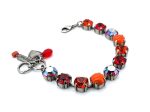 Bracelet By Mariana Stunning Siam and Coral Swarovski Crystals - Image 3
