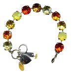 Mariana Bracelet Alluring Citrine, Honey Amber, Yellow & Hyacinth Austrian Crystals Fiesta Ambrosia Coll.