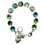 Mariana Bracelet Gorgeous Grass Green, Teal Blue & Peridot Austrian Crystals Angelica East Meets West Coll. - Image 2