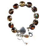 Mariana Bracelet Simply Elegant Chocolate Brown & Lt Smoked Topaz Austrian Crystals Exotic Amber Dancing the Night Away Coll. - Image 2