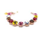 Bracelet By Mariana Woman Classy Fuchsia and Quartz Swarovski Crystals-RG