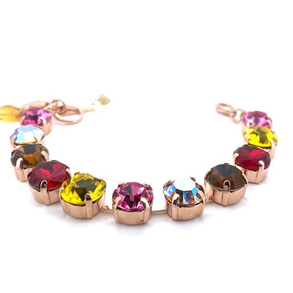 Bracelet By Mariana Woman Classy Fuchsia and Quartz Swarovski Crystals-RG