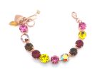 Bracelet By Mariana Woman Classy Fuchsia and Quartz Swarovski Crystals-RG - Image 2