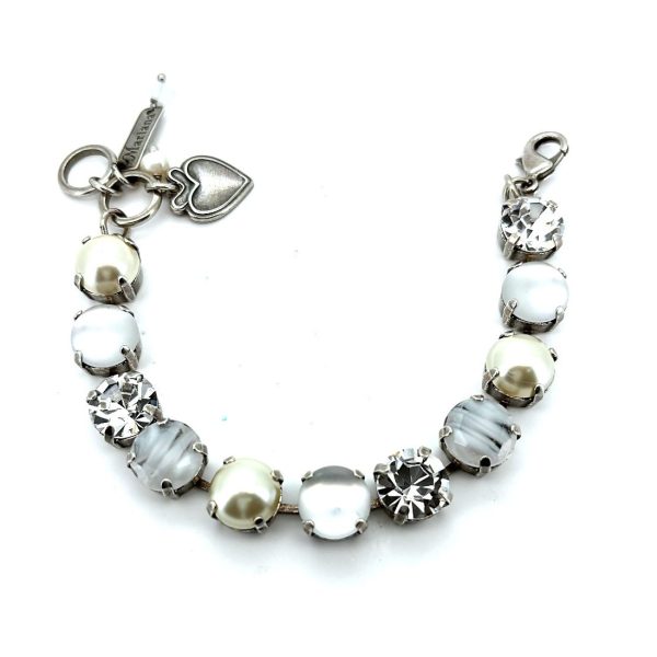 Bracelet By Mariana Woman Timeless Pearl and White Opal Swarovski Crystals