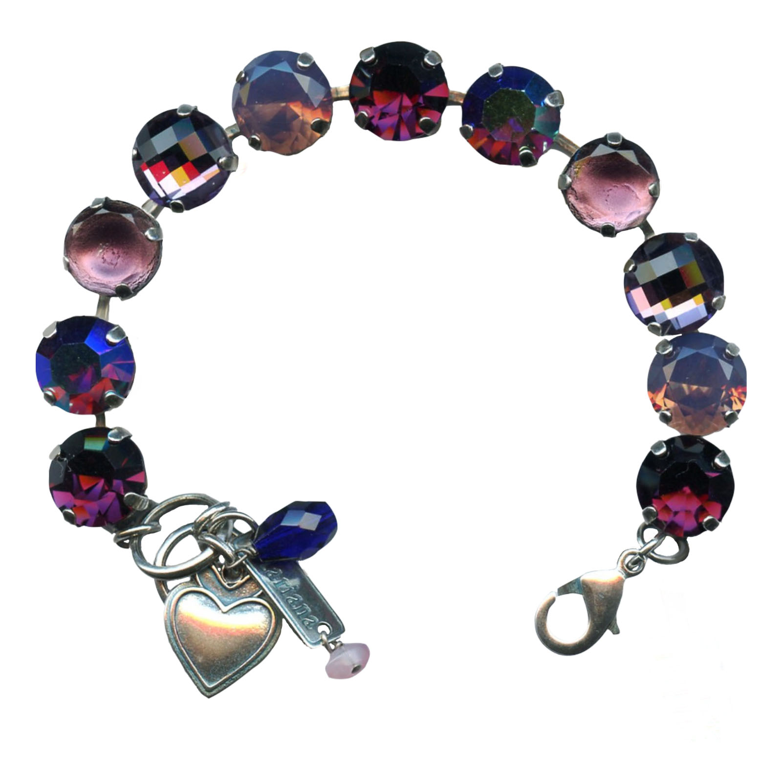 B-4474-2044-SP(1) Mariana Bracelet Sophisticated Amethyst, Purple Velvet, Cyclamen Opal & AB Austrian Crystals Desire Nirvana Coll. - Image 1