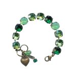 Bracelet By Mariana My Treasures Coll. Charming Emerald, Pacific Opal & Peridot Austrian Crystals