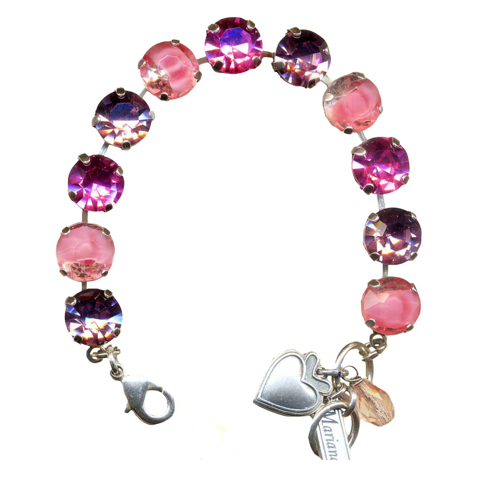 B-4474-2230-SP(1) Mariana Bracelet Exquisitely Elegant Lt Rose, Lt Amethyst & Rose Austrian Crystals My Treasures Coll. - Image 1