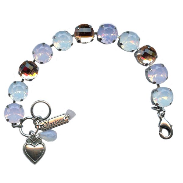 Mariana Bracelet Glamorous Pink Opal, White Opal & Silk Austrian Crystals Afternoon Delight Songbook Coll.