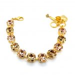 Bracelet By Mariana Golden Tulips Gypsy Soul Coll. Champagne Swarovski Crystals