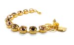 Bracelet By Mariana Golden Tulips Gypsy Soul Coll. Champagne Swarovski Crystals - Image 3