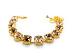 Bracelet By Mariana Golden Tulips Gypsy Soul Coll. Champagne Swarovski Crystals - Image 2